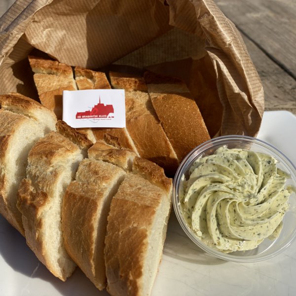 French bread with herb butter